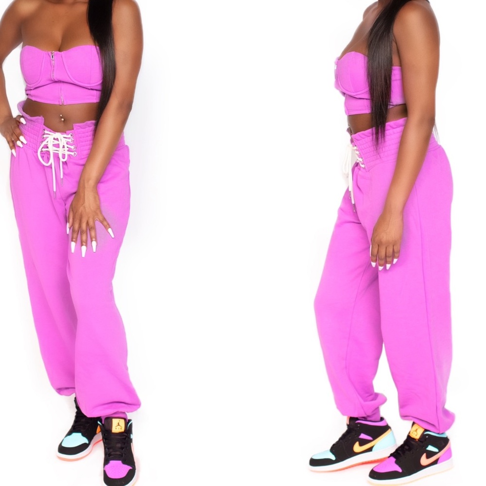 Two piece sweat pants set